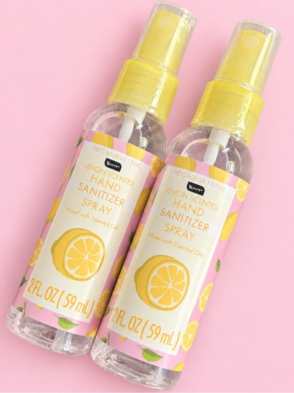 B.Pure Lemon-Scented Hand Sanitizer Spray Bundle